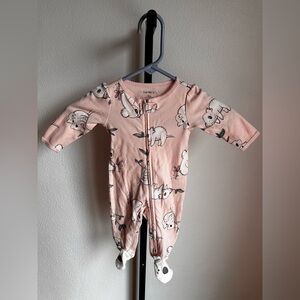 Carters 6 month footsie 2 way zip